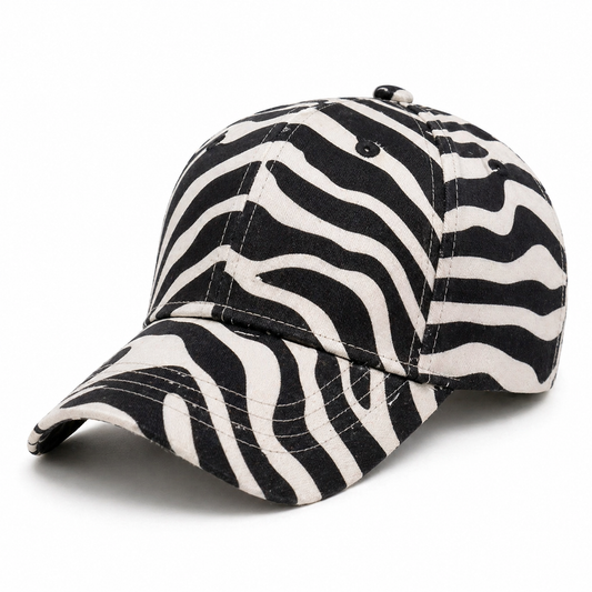 ✨ IT Girl Zebra Cap (Classic B&W)