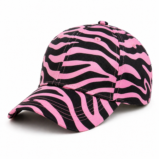 ✨ IT Girl Zebra Cap (Pink Babe)